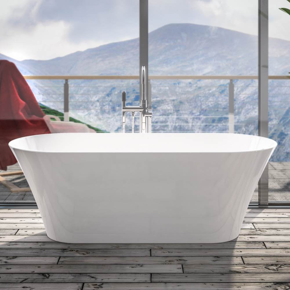 Beaufort Charlton 1650 x 740mm Gloss White Freestanding Bath
