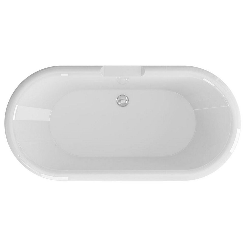 Beaufort Hampton 1515 x 740mm Matt Grey Freestanding Bath Top View