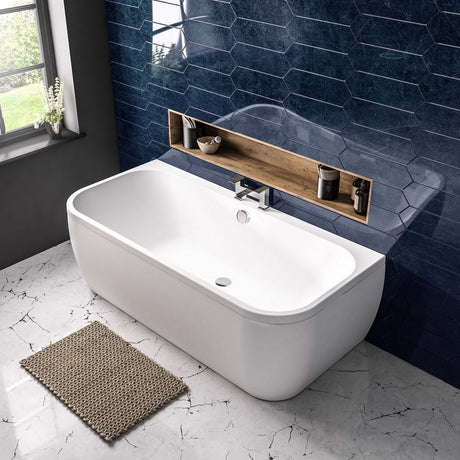 Beaufort Malin D Shape Back to Wall Bath