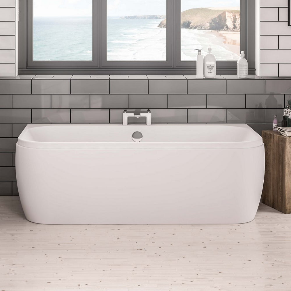Beaufort Malin D Shape Back to Wall Bath Front