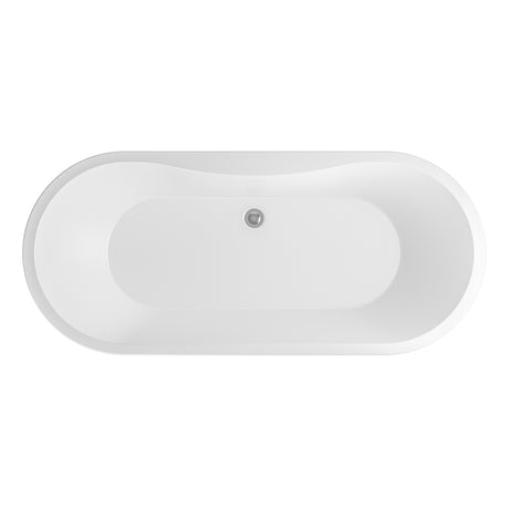 Beaufort Margravine 1660 x 730mm Gloss White Freestanding Bath Top View