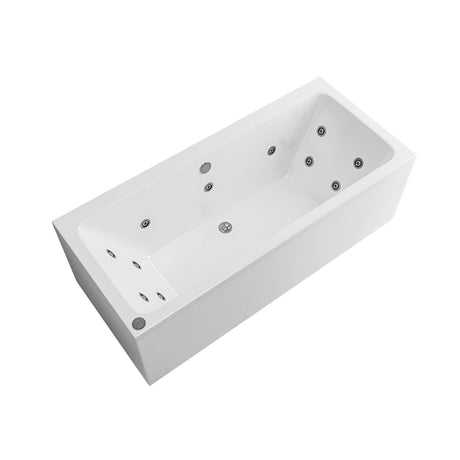 Beaufortè Portland 1700 x 750mm 14 Jet Whirlpool Double Ended Bath in Gloss White 2