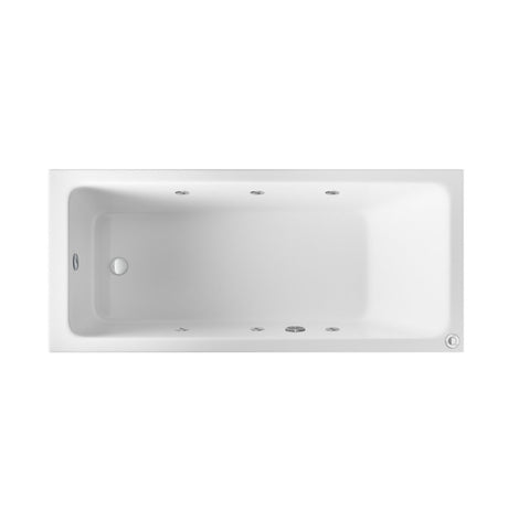 Beaufortè Portland 1700 x 750mm 6 Jet Whirlpool Single Ended Bath in Gloss White