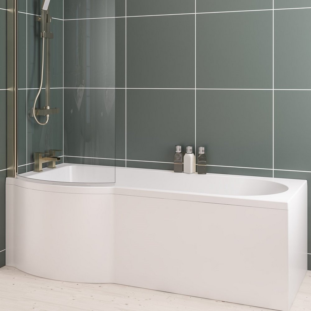 Beaufort Portland P Shape Left Handed Shower Bath Lifestyle