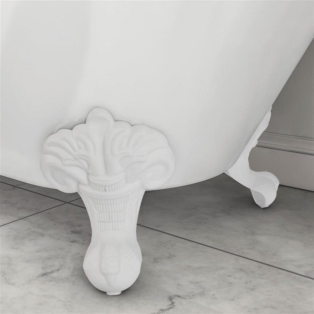 Beaufort Richmond 1620 x 690mm Matt Blue and White Freestanding Bath White Legs