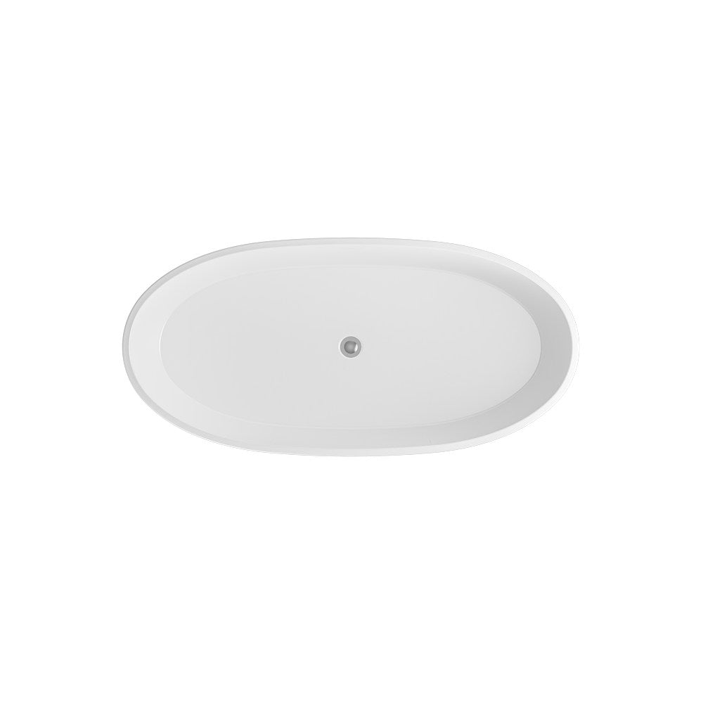 Beaufort Wandsworth 1495 x 725mm Gloss Grey and White Freestanding Bath Top View