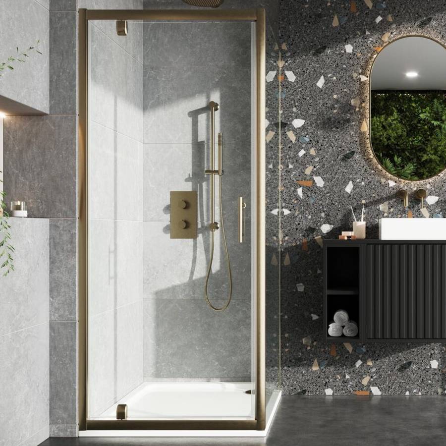 Scudo 20mm Shower Extension Profile in Brushed Brass