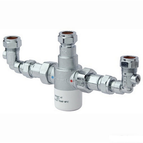 Bristan 15mm TMV3 Thermostatic Mixing Valve with Isolation Elbows MT503CP-ISOELB