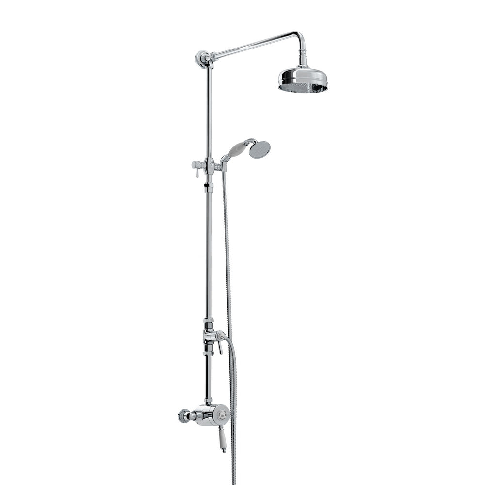 Bristan 1901 Thermostatic Exposed Single Control Shower Valve with Rigid Riser Kit