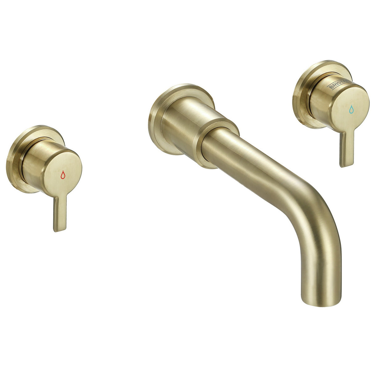 AL3THWMBFBB Bristan Altum Brushed Brass 3TH Wall Mounted Bath Filler