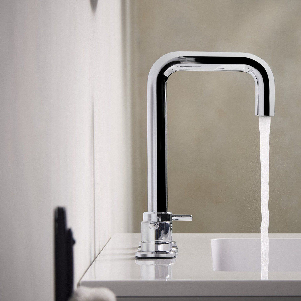 AL3THBASC Bristan Altum Chrome 3TH Deck Mounted Basin Mixer Side View