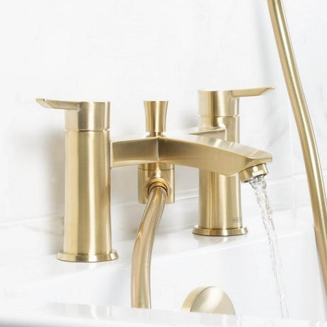 Bristan Apelo Bath Shower Mixer in Brushed Brass lifestyle