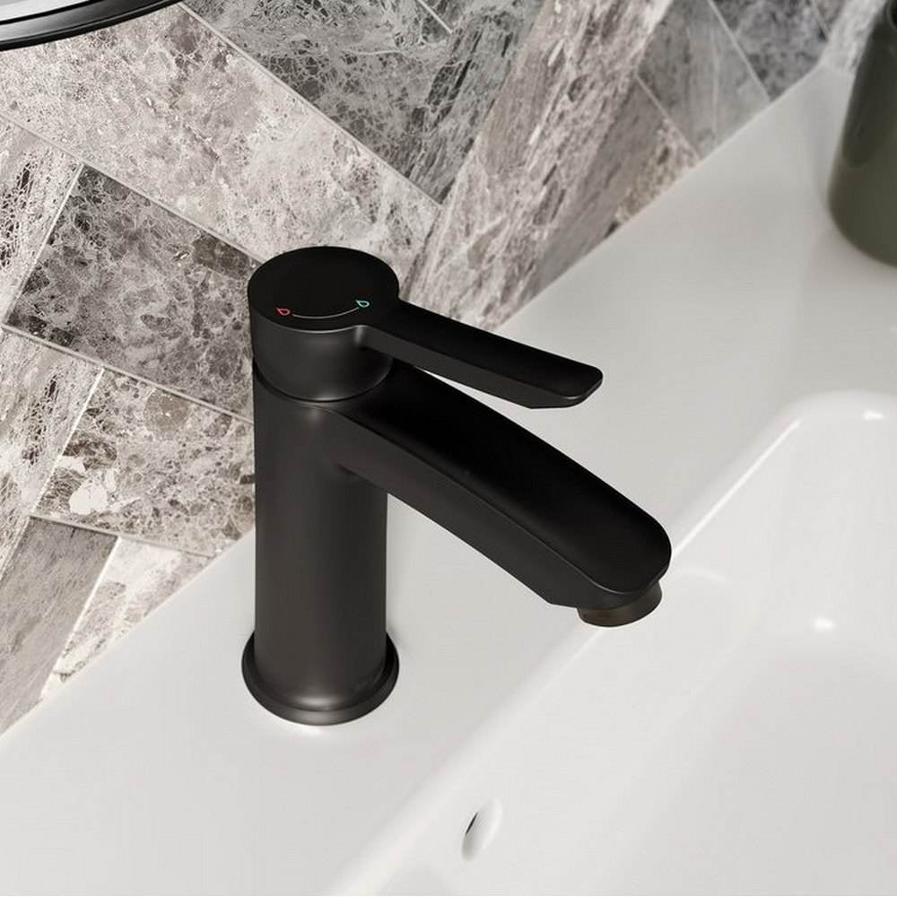 Bristan Apelo Black Eco Start Basin Mixer with Waste Lifestyle