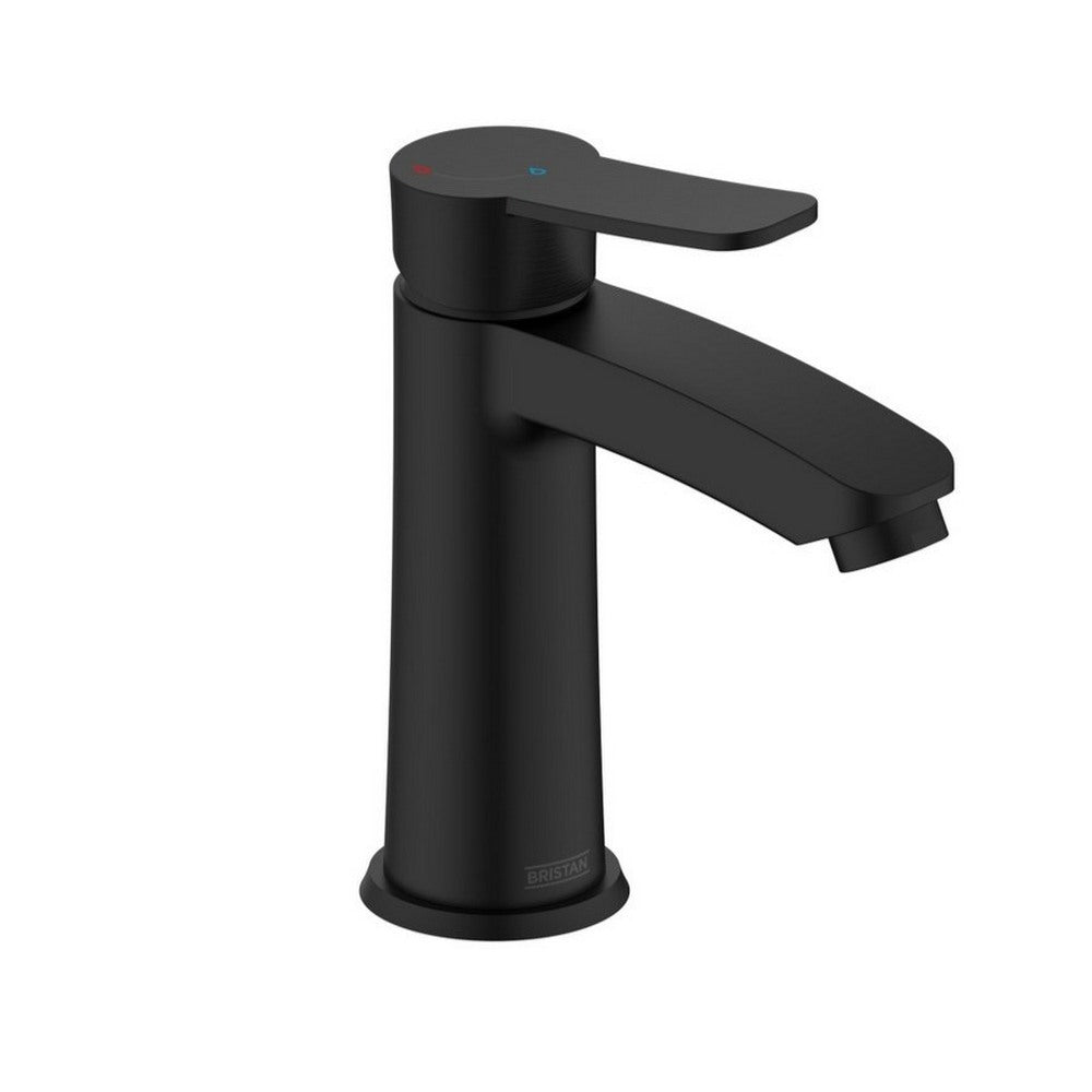 Bristan Appeal Black Eco Start Basin Mixer with Waste APLESBASBLK