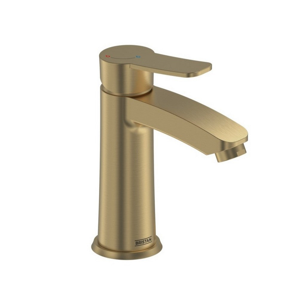 Bristan Appeal Brushed Brass Eco Start Basin Mixer with Waste APLESBASBB