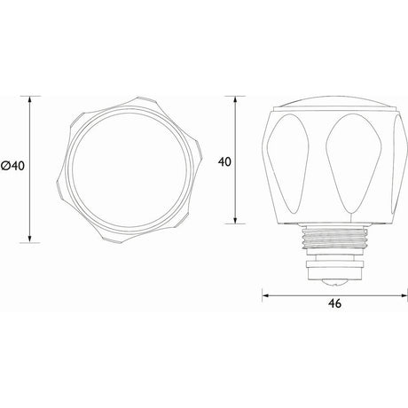 Bristan Bath Tap Reviver with Metal Handles dimensions