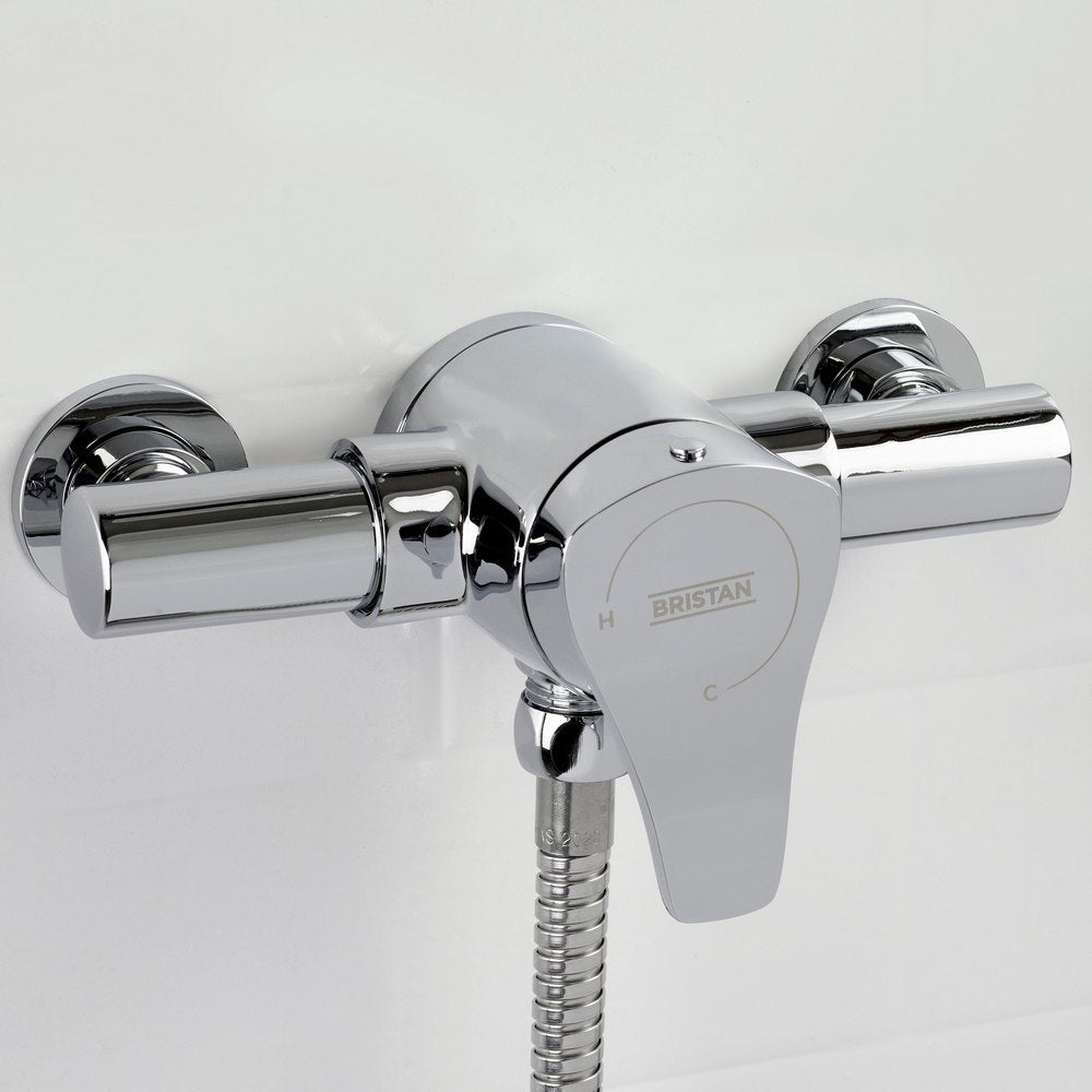 Bristan Capri3 Thermostatic Exposed Shower Valve with Riser Kit Valve