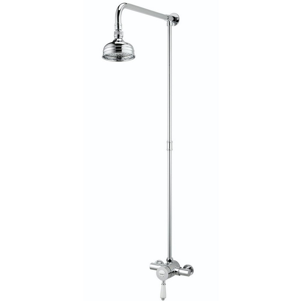 Bristan Colonial Thermostatic Exposed Traditional Shower with Rigid Riser in Chrome