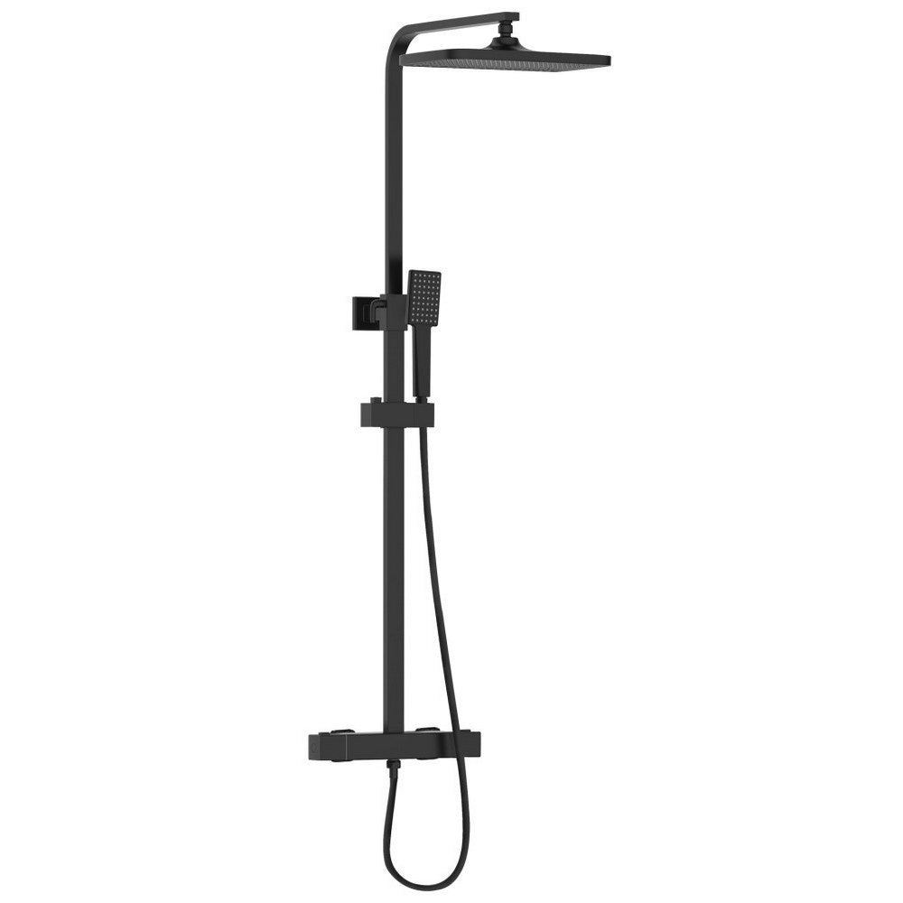 Bristan Craze Thermostatic Bar Mixer Shower with Rigid Riser in Black