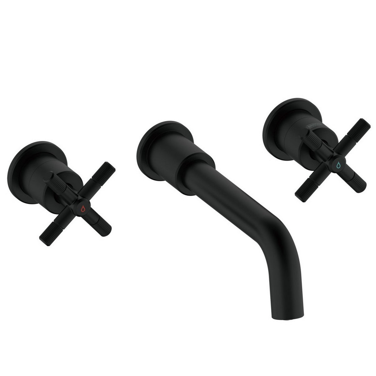 CRU3THWMBFBLK Bristan Cruzar Black 3TH Wall Mounted Bath Filler