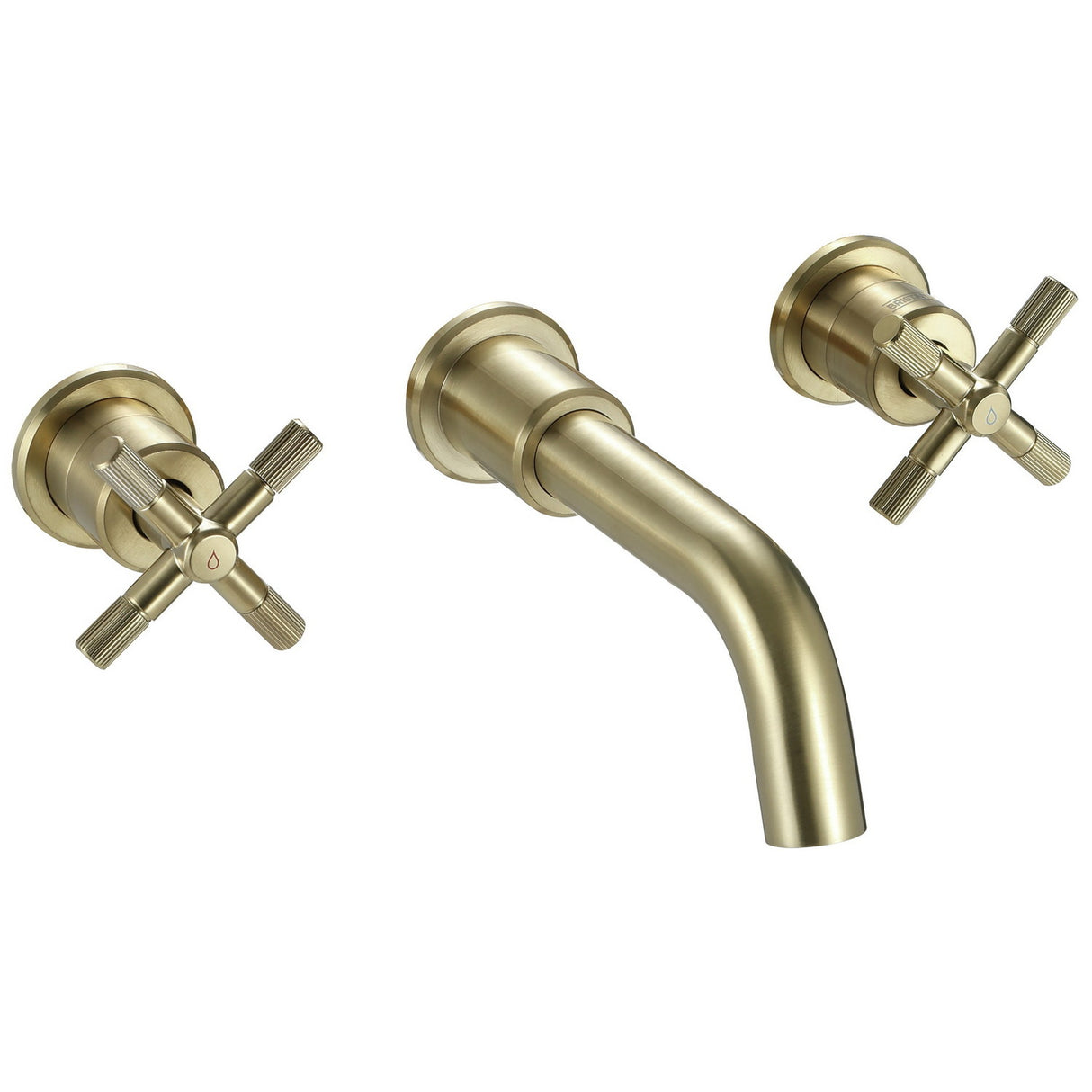 CRU3THWMBFBB Bristan Cruzar Brushed Brass 3TH Wall Mounted Bath Filler