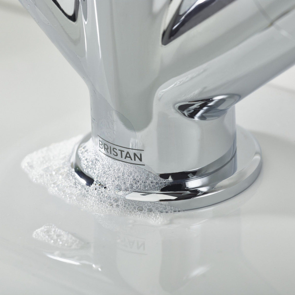 CRUBASC Bristan Cruzar Chrome Basin Mixer with Waste Base with Logo Design