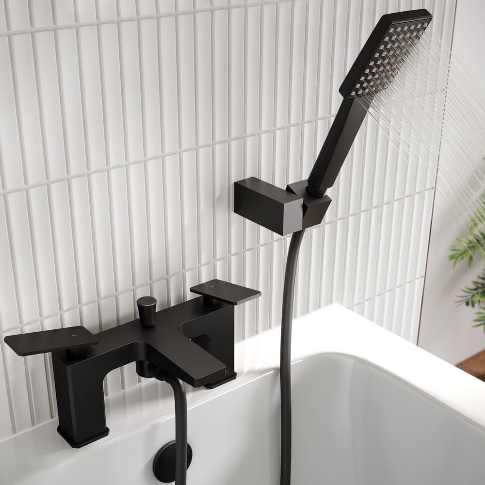 DELBSMBLK Bristan Delgado Bath Shower Mixer in Black Lifestyle