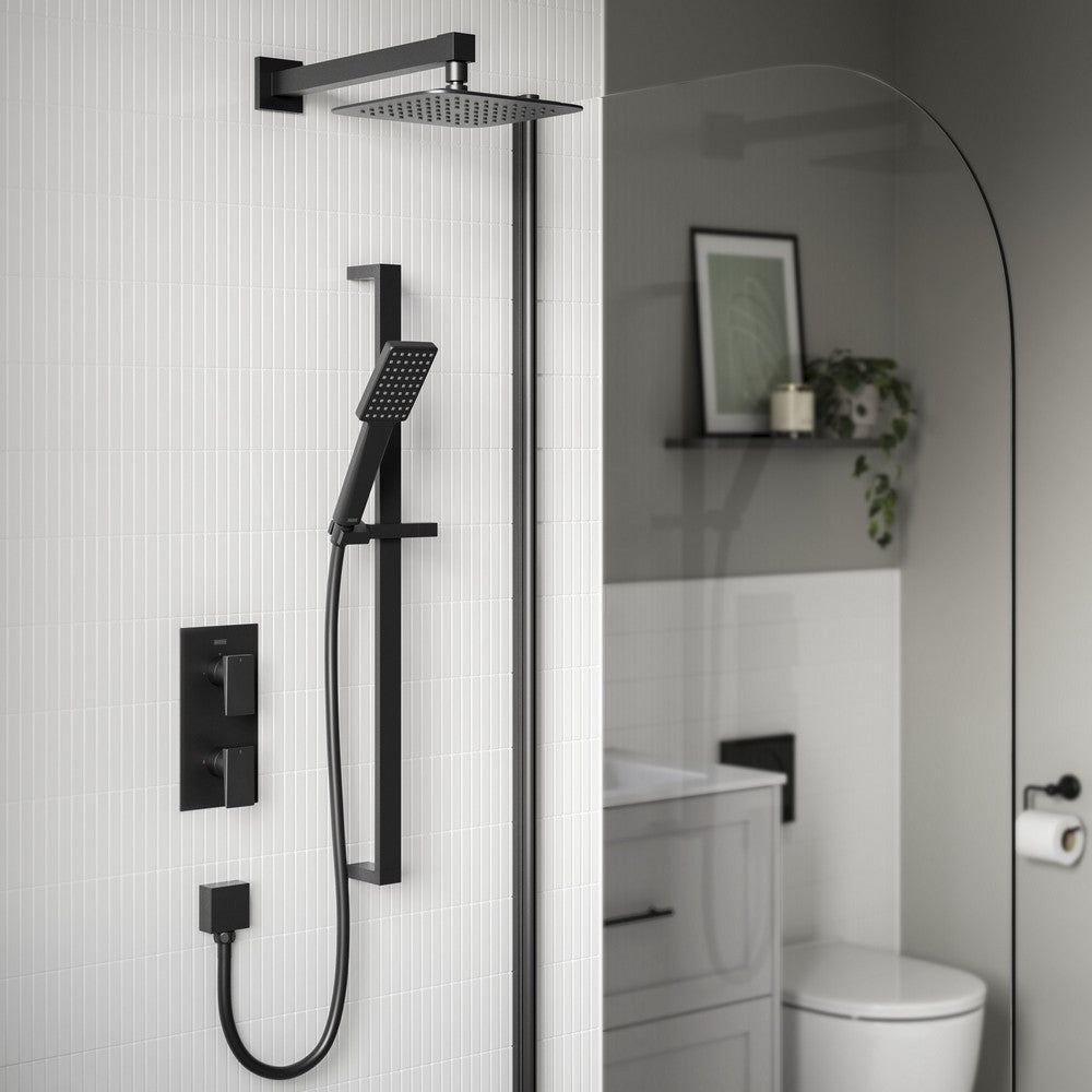 DELGADOBLKSHWRPK Bristan Delgado Concealed Shower Pack in Black Lifestyle
