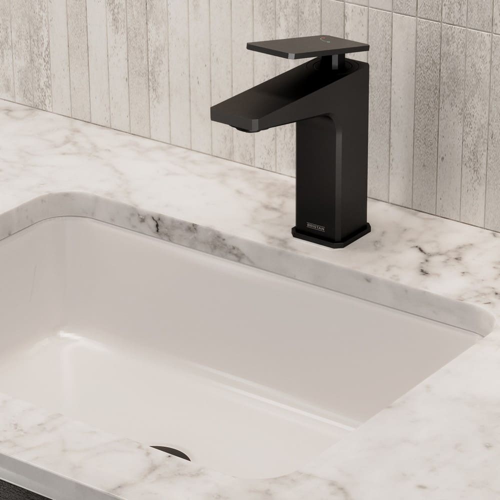 DELESBASBLK Bristan Delgado Eco Start Basin Mixer with Waste in Black Lifestyle