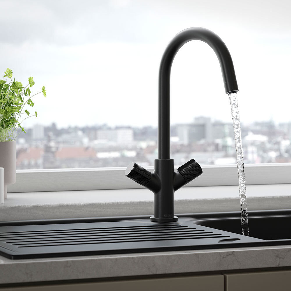 Bristan Fern Easyfit Kitchen Sink Mixer in Black lifestyle