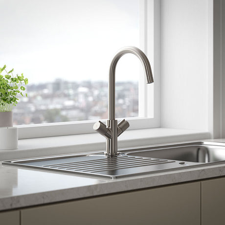 Bristan Fern Easyfit Kitchen Sink Mixer in Stainless Steel lifestyle