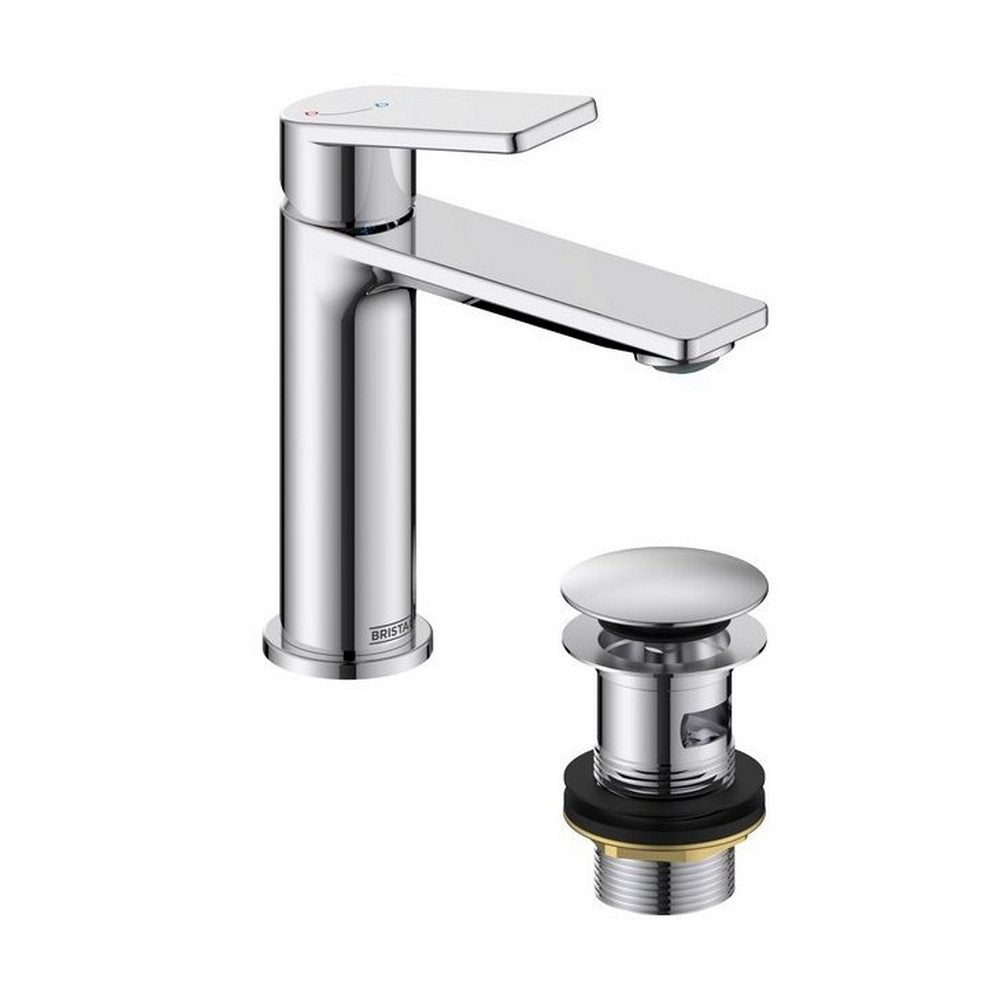 Bristan Frammento Eco Start Basin Mixer with Waste in Chrome
