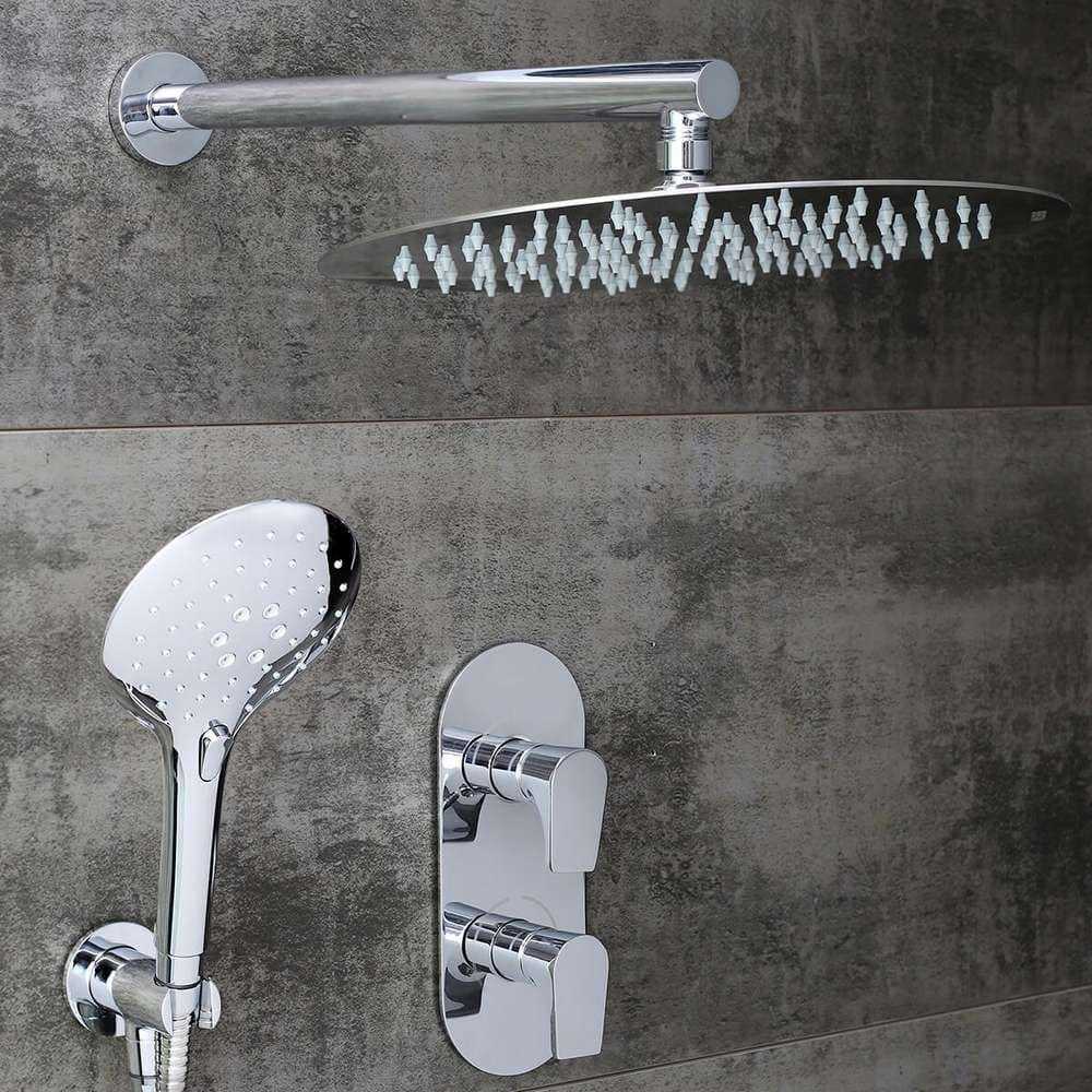 HOURGLASSSHWRPK3 Bristan Hourglass Chrome Shower Pack with Fixed Head and Handset