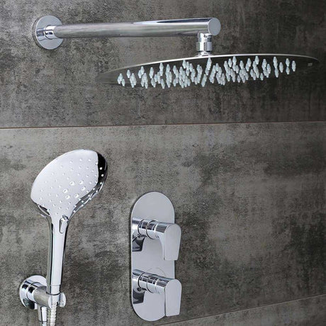 HOURGLASSSHWRPK3 Bristan Hourglass Chrome Shower Pack with Fixed Head and Handset