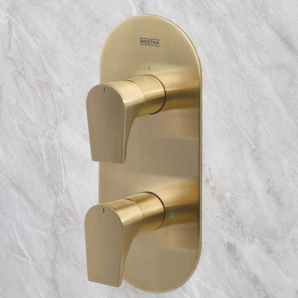 Bristan Hourglass Concealed Dual Control Shower Pack in Brushed Brass lifestyle 2