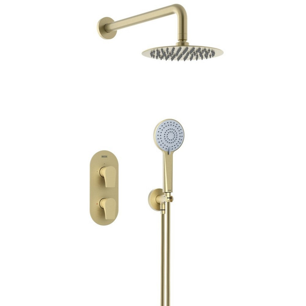 HOURGLASSBBSHWRPK Bristan Hourglass Dual Control Brushed Brass Concealed Shower Pack