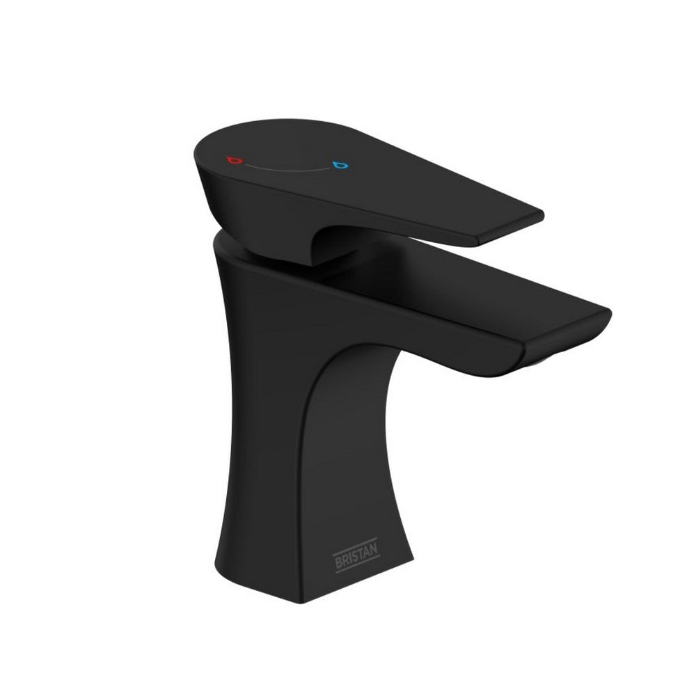 HOUESBASBLK Bristan Hourglass Eco Start Basin Mixer with Waste in Black