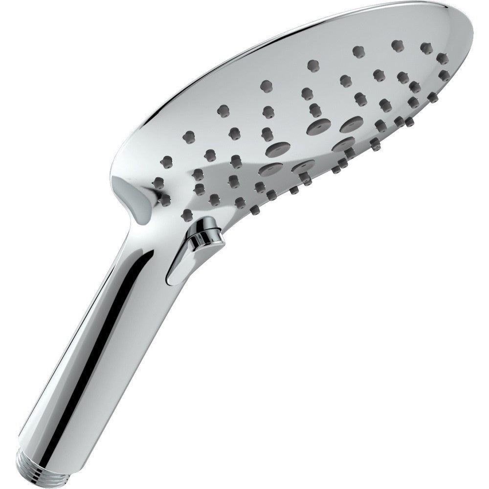 Bristan Large Round 3 Function Push Button Handset in Chrome