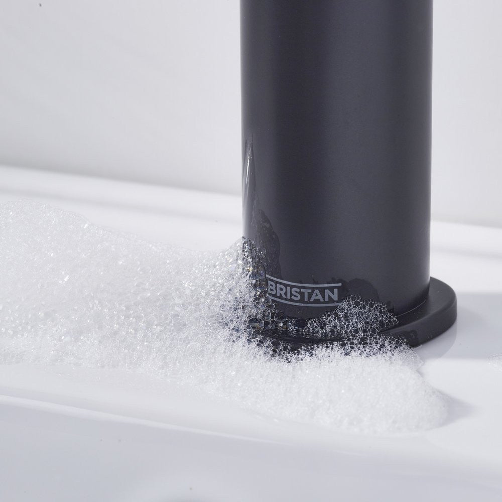 Bristan Liso Basin Mixer with Clicker Waste in Black lifestyle 2