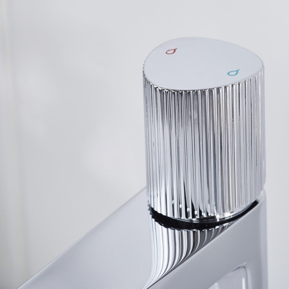 Bristan Liso Basin Mixer with Clicker Waste in Chrome lifestyle knob 2