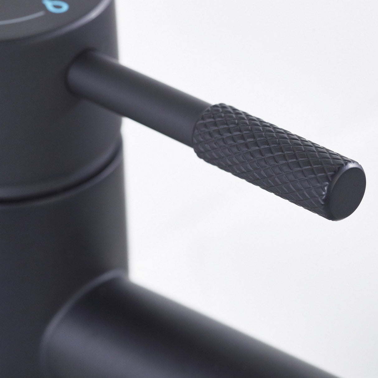 MOLESBASBLK Bristan Molida Black Eco Start Basin Mixer with Waste Lever Handle Knurling Pattern