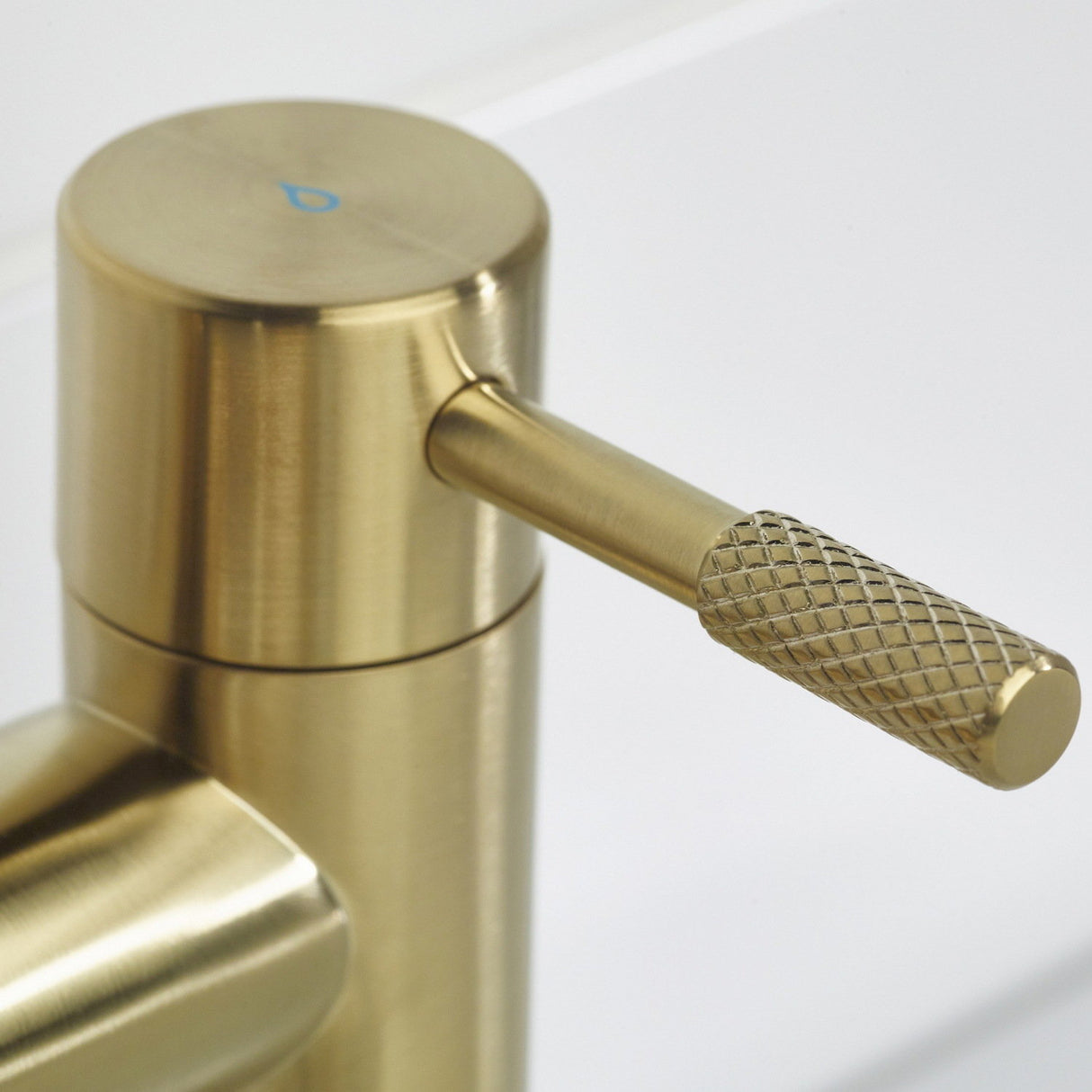 MOLBSMBB Bristan Molida Brushed Brass Bath Shower Mixer Cold Water Handle Close Up