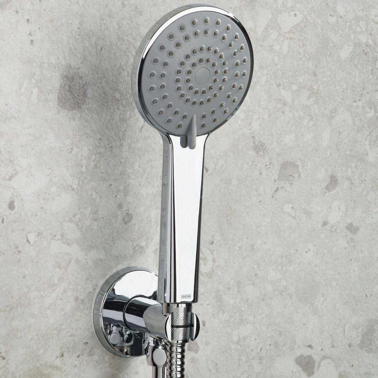 MOLIDASHWRPK2 Bristan Molida Chrome Thermostatic Shower Pack with Fixed Head and Handset Close Up