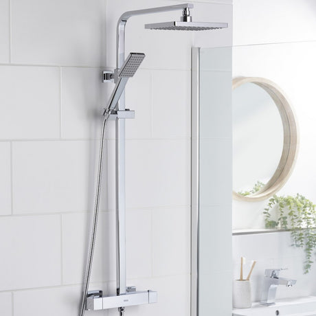 Bristan Napoli Adjustable Thermostatic Rigid Riser Bar Shower in Chrome Lifestyle