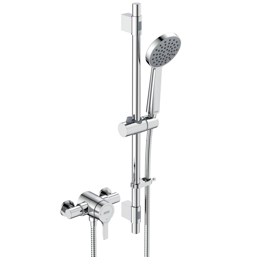 Bristan Onza Thermostatic Exposed Shower Valve with Riser Kit in Chrome