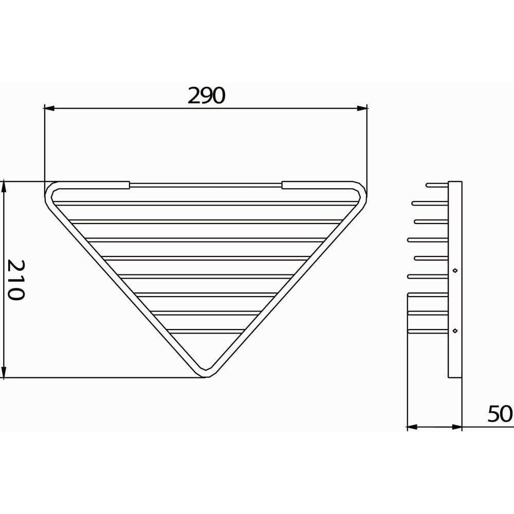 Bristan Open Front Cover Fixed Wire Basket in Chrome