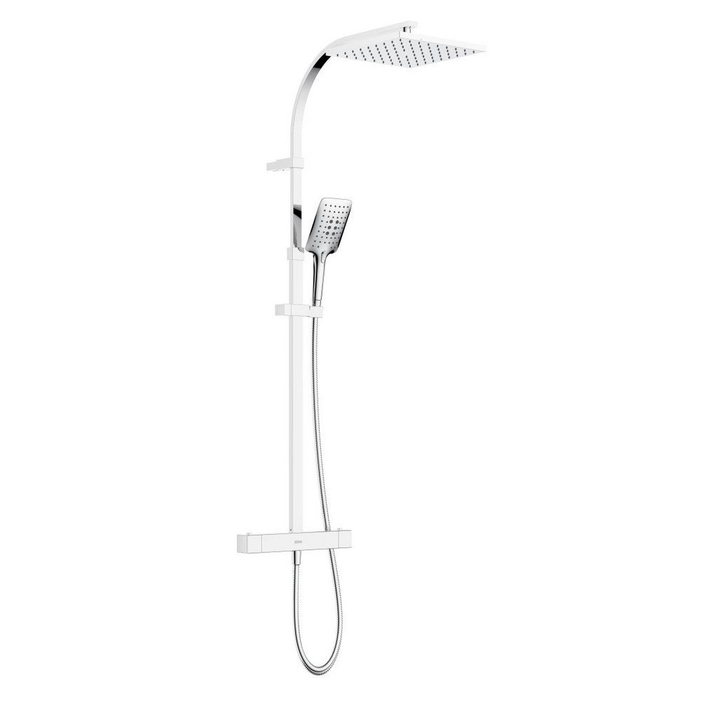 Bristan Qubo Thermostatic Bar Shower with Rigid Riser in Chrome