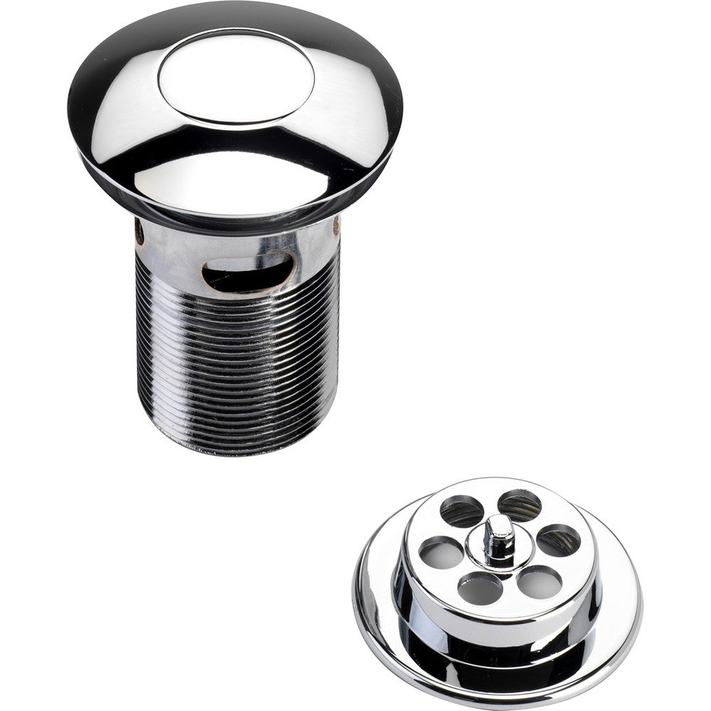 WBATH05C Bristan Round Slotted Push Button Bath Waste in Chrome