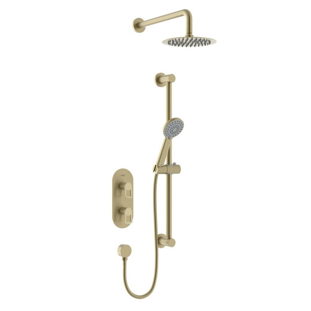 SAFFRONBBSHWRPK Bristan Saffron Brushed Brass Concealed Dual Control Shower Pack