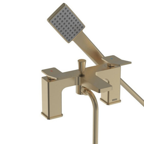 Bristan Tangram Bath Shower Mixer in Brushed Brass TANBSMBB